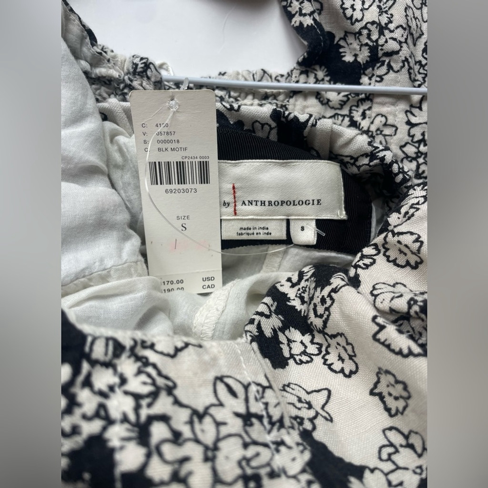 new Anthropologie Printed Midi
Dress Black and White Floral - Picture 7 of 8